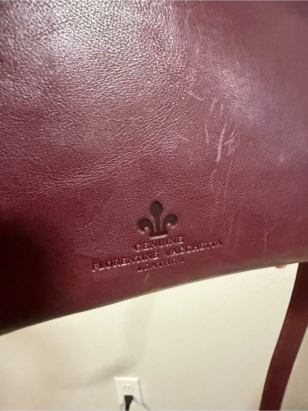 Vintage Dooney & Bourke Burgundy Leather Shoulder Tote